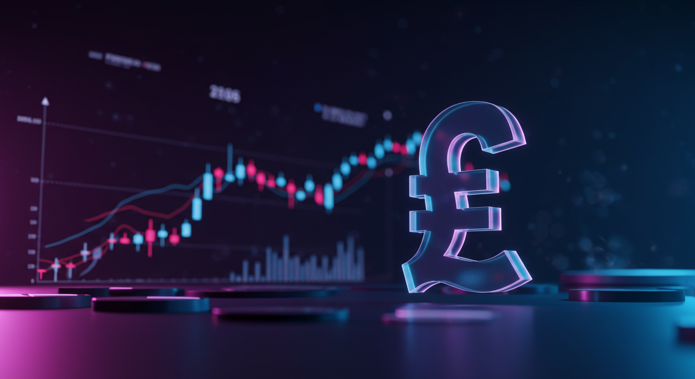 3D glowing euro symbol in foreground with a financial chart and digital graphs in the background, suggesting currency markets and finance.